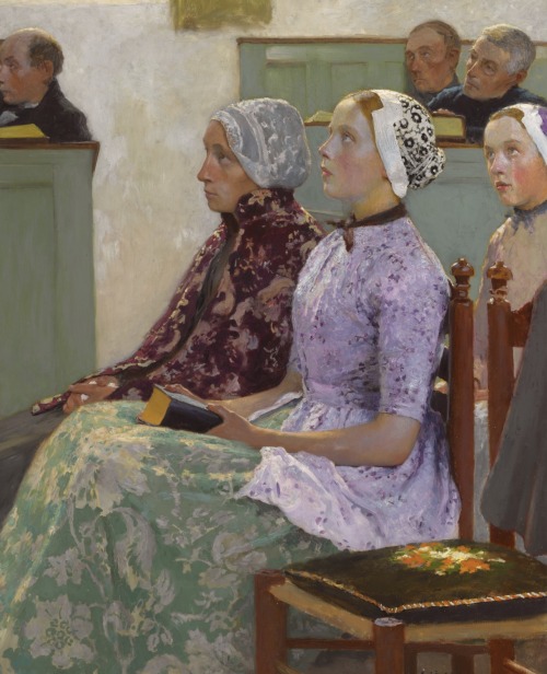 Sunday Mass (c.1886). Gari Melchers (American, 1860-1932). Oil on canvas. The painting shows th