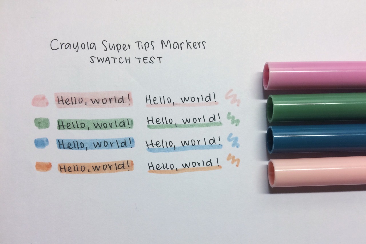 Crayola Super Tips Marker Swatches!