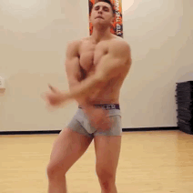 growboygrow:  Davis stripped down to his boxers to prove he wasn’t lying. “All