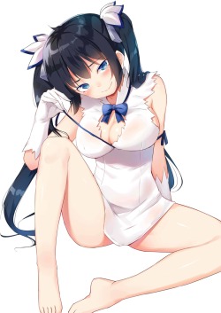 akira-europe:  alexmaster cleavage dress dungeon ni deai wo motomeru no wa machigatteiru darou ka feet hestia (dungeon) no bra | #316982 | yande.re