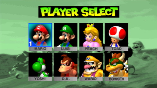 mario kart 64 characters