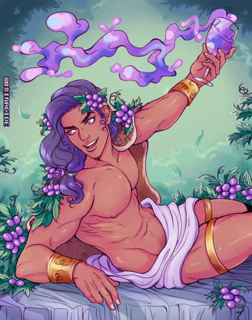 miracide:    i wanted to kiss dionysus SO bad, but the game wouldn’t let me. so i drew him instead.  