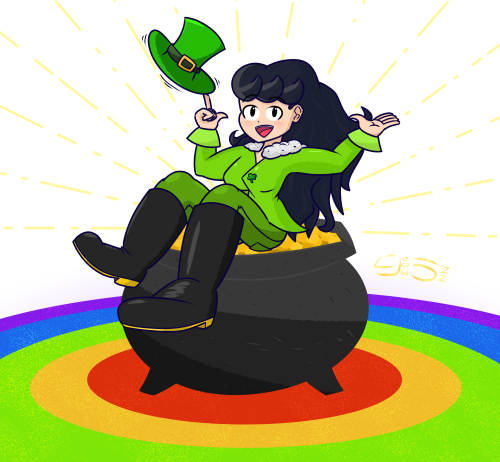 gabe495art:Pot o’ Cammie / Cup o’ Cammie Reach the end of the rainbow,Tell me what you see,A leprech