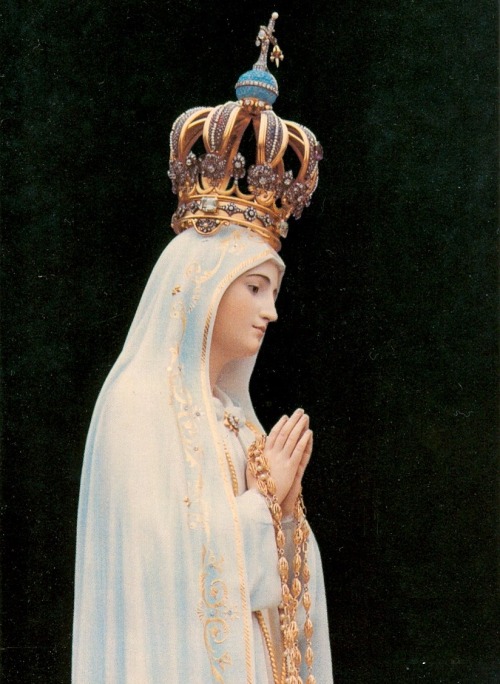 allaboutmary:  Dear Lady of Fatima, We come on bended knee, To beg Your intercession, For peace and 