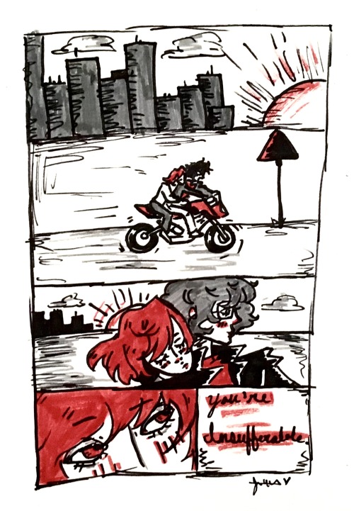 sleep-deprived-onion:Biker AU? Not really sure but I like it.