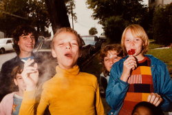 ororchideenoire:  Boy in Yellow Shirt Smoking,