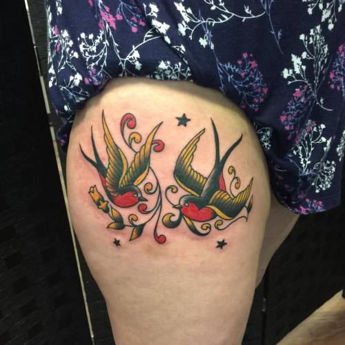 All Seeing Eye Tattoo Lounge | Traditional Sailor Jerry swallows done  this...