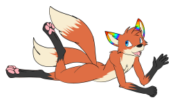 shadowthekitsunereturns:  Shadow The Twin Tailed Kitsune- by @banzai-jinto Part of an art trade with him. Here is my half   Lookit dis cutie