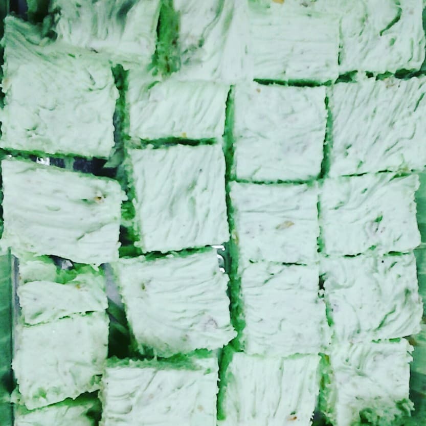 <p>Pistachio Fudge<br/>
Delicious-Rich-Unique<br/>
.<br/>
.<br/>
Online Ordering Delivery & Shipping Available<br/>
.<br/>
.<br/>
.<br/>
.<br/>
.<br/>
.<br/>
#fudge #pistachios #pistachiofudge #candy #candylovers #candygifts #pistachio #nuts #labest #madefromscratch #labakery #uniquefood #bakeryofinstagram #candymaker #cakecents #candycandy #uniqueshop #fudges #foodlikewhat #foodpic #foodgasm #foodblogeats #foodlikewhoa #foodiesoflosangeles #lafoodjunkie #lafoodie  (at Los Angeles, California)<br/>
<a href="https://www.instagram.com/p/B3zidYrgkzg/?igshid=1wgztueiob4pr" target="_blank">https://www.instagram.com/p/B3zidYrgkzg/?igshid=1wgztueiob4pr</a></p>