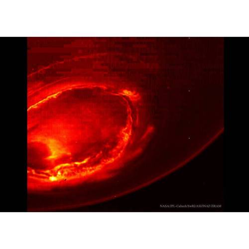 Aurora over Jupiter’s South Pole from adult photos