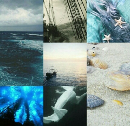 kros-kin-aesthetics: a moodboard for a mermaid that lived in the deep ocean and that liked following