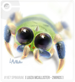 johtopokedexbr:  #167- Spinarak by Luiza McAllister 2minds.ws studio@2minds.ws 