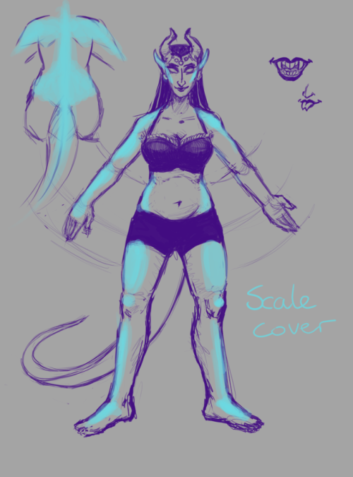 Trying to draw some references for my d&d character Dim!She’s a Tiefling and a Draconic Sorcerer