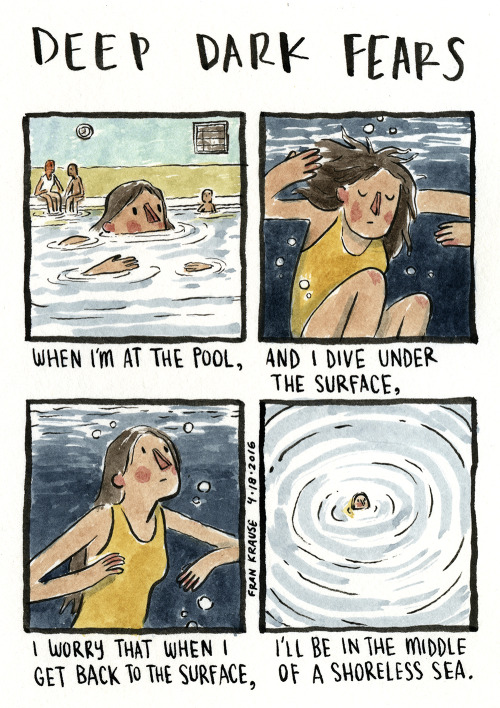 deep-dark-fears:   A fear submitted   by   Dominique  to Deep Dark Fears - thanks! The new Deep Dark Fears book is available now, with fifty unpublished comics and fifty favorites! You can find it at  Amazon,  B&N,  IndieBound,  iBooks,  Google Books,