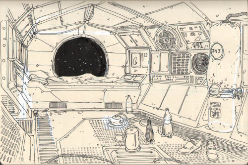 liamcobb:bedroom in space