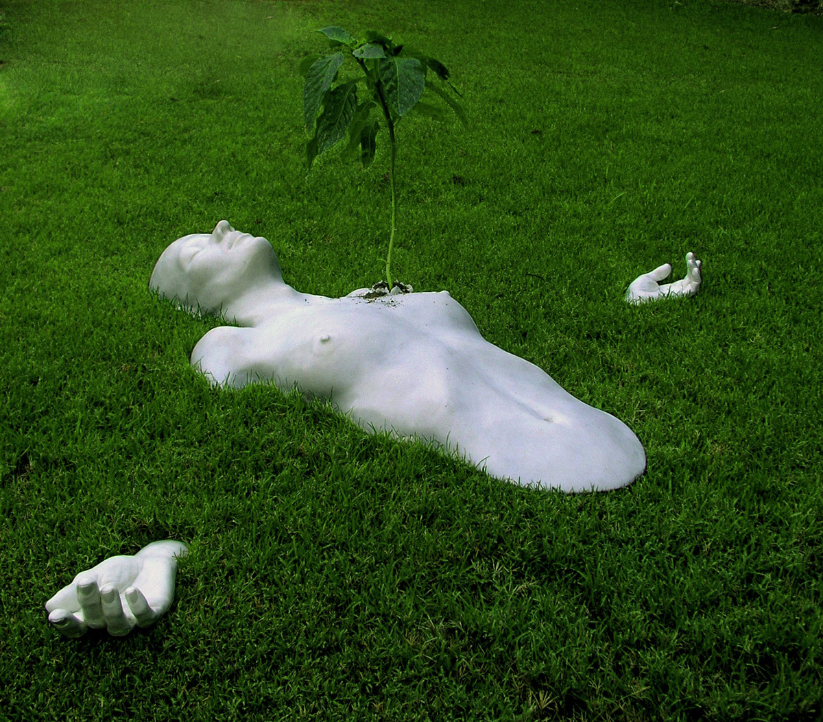 nearlya:  Angela Lergo.   i give you my heart,  ground stone, epoxy resin, wax,