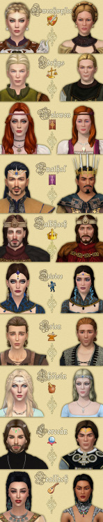 cyanea-lamarcki: Had a sudden desire to show my main medieval save characters - and how they look bo