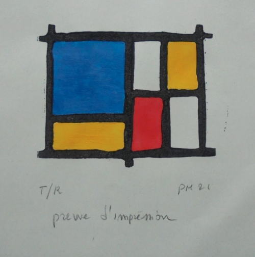 Piet Mondrian Woodcuts, 1921.(via worthpoint.com)