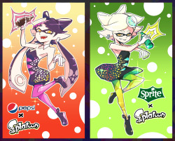 nack289-lp:  スプラトゥーンで勝手に企業コラボ | イナロー [pixiv] http://www.pixiv.net/member_illust.php?mode=medium&amp;illust_id=50580938  sisters &lt; |D