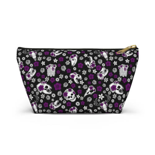 magicalshopping: ♡ Demisexual Pride Bones & Florals Pouch by NerdyKeppie ♡♡ Use the code RINIH