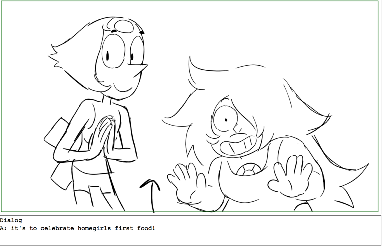 laurenzuke:  there’s a scene that got cut for time where pearl and amethyst teach