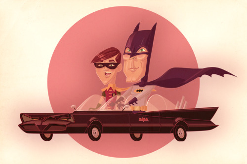 Whatever is fair in love and war is also fair in crimefighting. 1960’s Batman and Robin illust