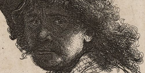 Rembrandt, Rembrandt in a cap and scarf (detail), c.1663