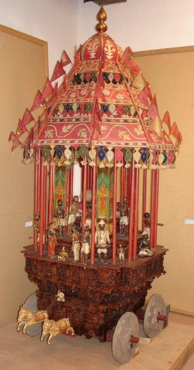 Small model of a Ther, a processional car of southern indian temples.
