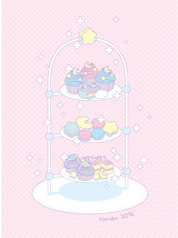 tinrobo:  ✨🌙 starlight 🍰 teatime 🌙✨tees etc available on my redbubble