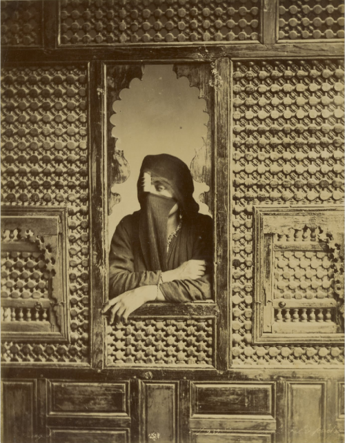[Veiled Woman in Window] about 1860s - 1880s, signed on the negative: “Zangaki”The J. Pa