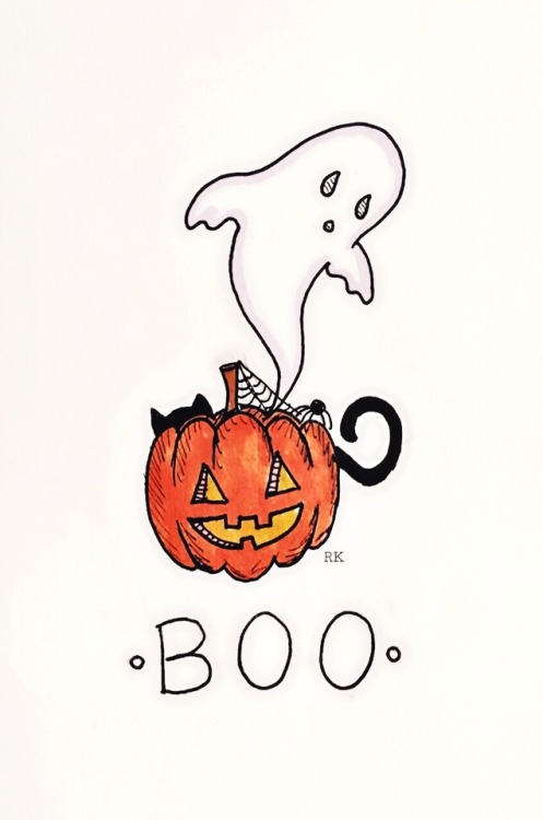 retroviolets:A spoopy pumpkin print because obviously Halloween is right. around. the. corner.