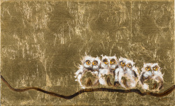 Huariqueje:  Owls     -        Anna-Moa Vanky   Swedish,B.1977   -    Oil On