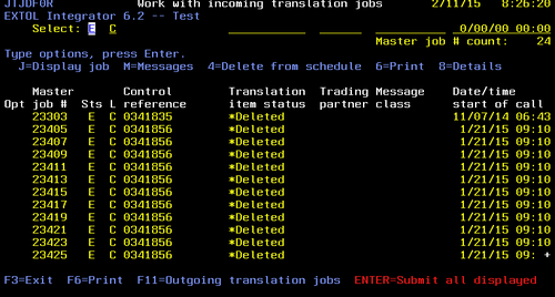 cleo extol EDI EEI integrator clean up translation jobs work with incoming translation jobs