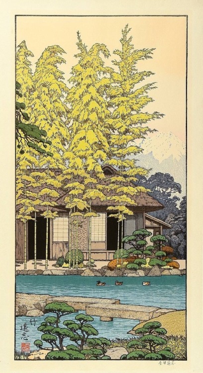 wonderlartcafe: Artist: Yoshida Toshi Title: Bamboo - Friendly Garden Date:1980.