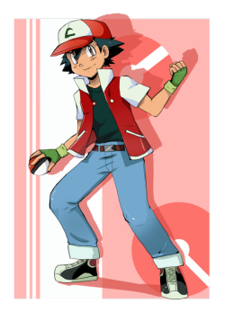 another-rxad:  Ash, after leaving Pallet Town for his training regiment. Original artist is linked in the photo itself. 