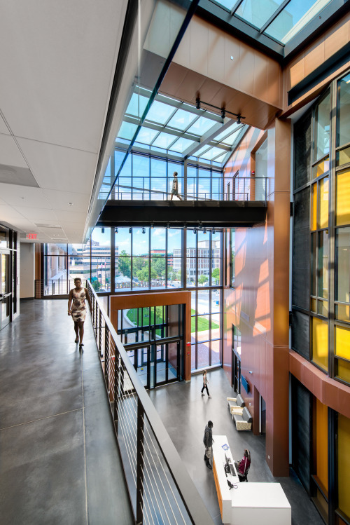 archatlas:    New UDC Student Center  Washington, D.C.’s only public higher education institution, the University of the District of Columbia (UDC), is in the midst of a campus-wide renovation with the goal to create a more sustainable environment.