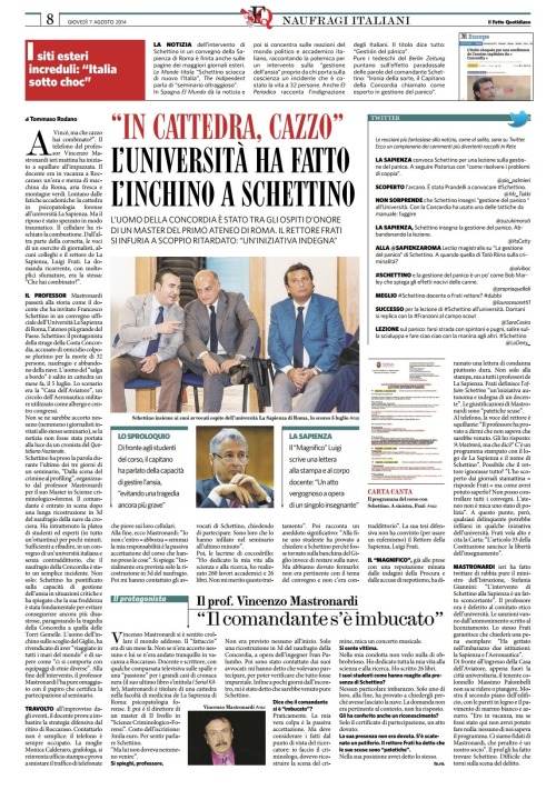 La Repubblica 07 Agosto 2014 Il Fatto Quotidiano 07 Agosto 2014