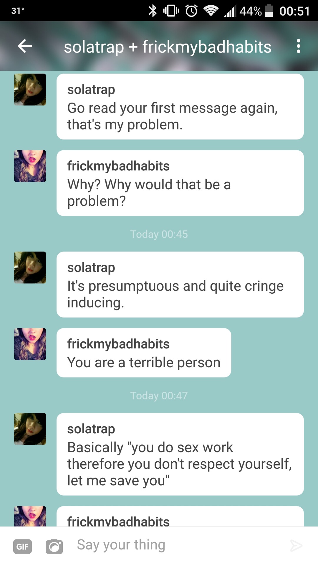 Savior complex much?  Smh.