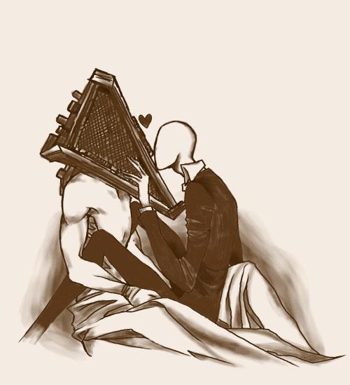 eyepod-blob:  Pyramid Head x Slendermanbecause porn pictures