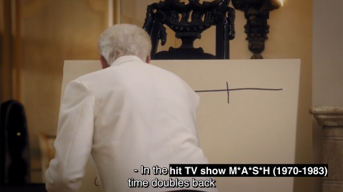 “In the hit TV show MASH (1970-1983) time doubles back”