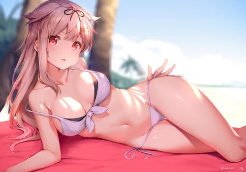 memeppoi: nyum_serori: “水着寝そべり夕立ちゃん #艦これ　#夕立 t.co/wF0iWGTHXK”
