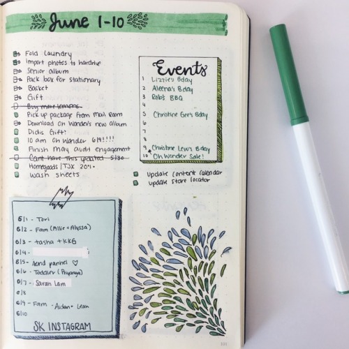 06.20.17 I’ve been loving my new layout! Todo lists are a lot easier for me in the summer time