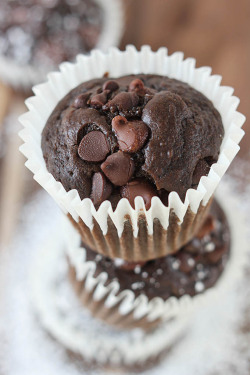 do-not-touch-my-food:  Triple Chocolate Chip Muffins 