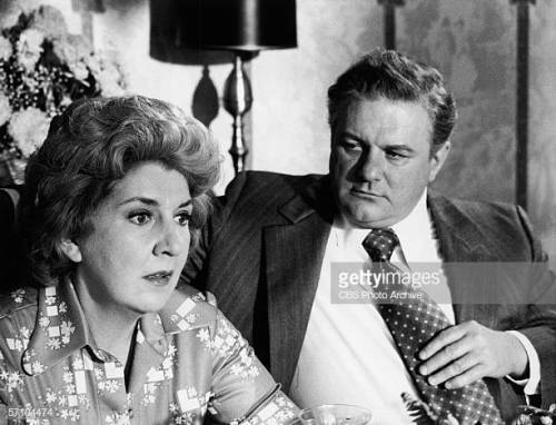 1976 Press photo of Maureen Stapleton and Charles Durning in a scene from the made-for-tv movie 