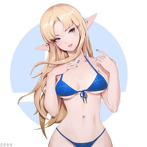 Tribute Pinup Art of Zelda from SSB Ultimate. . . . . . #digitalart #anime #portraitdrawing #pinup #