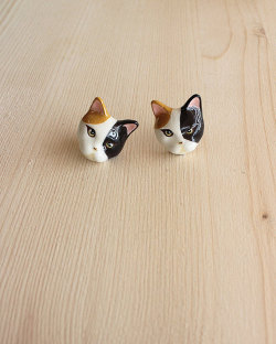 littlealienproducts:  Calico Cat Earrings // ๆ