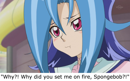 Describe a Yu-Gi-Oh! character with a Spongebob quote:
