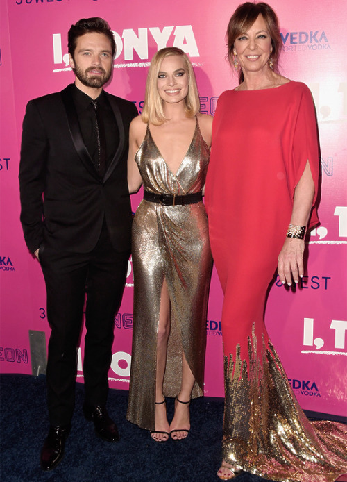 sebastiansource:Sebastian Stan, Margot Robbie and Allison Janney attend the premiere of Neon’s