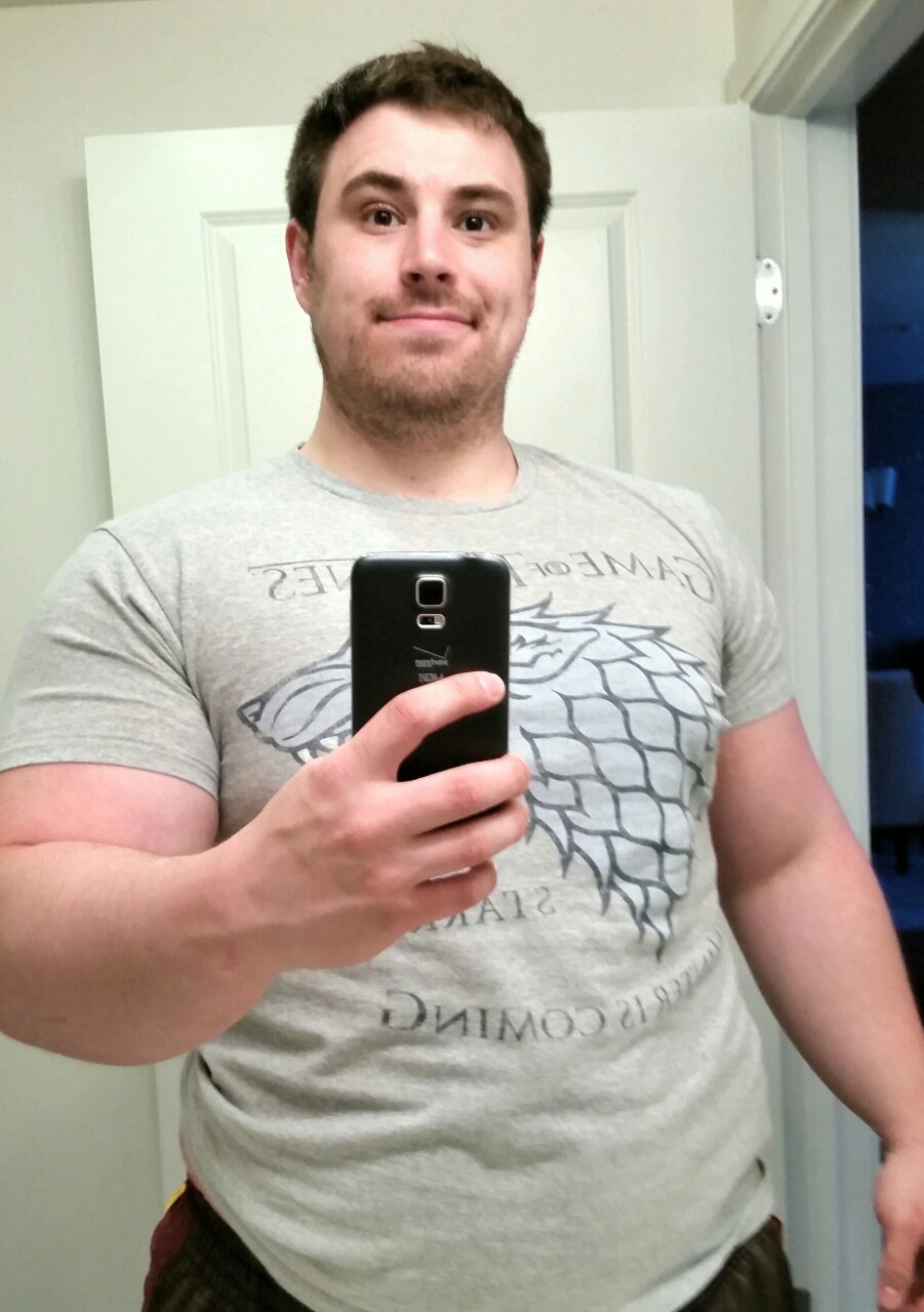 lockjohnson:  matthulksmash:  First selfie from the new phone! Eww… I cringed while