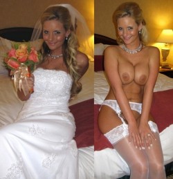 Real brides dressed and naked